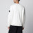 Rundhals-Sweatshirt aus elfenbeinfarbener Baumwoll-Netzstoff