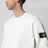 Rundhals-Sweatshirt aus elfenbeinfarbener Baumwoll-Netzstoff