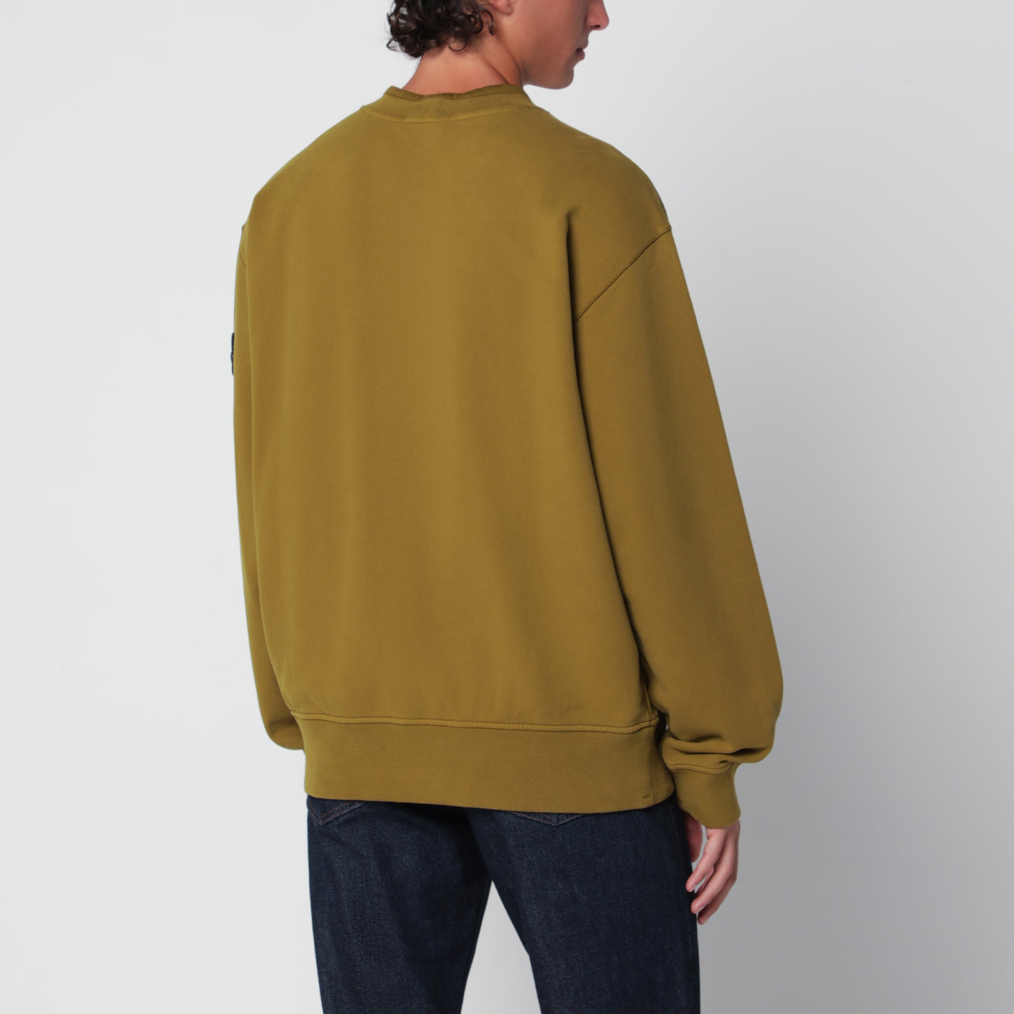 Oversize Rundhals-Sweatshirt in Cactusfarbe