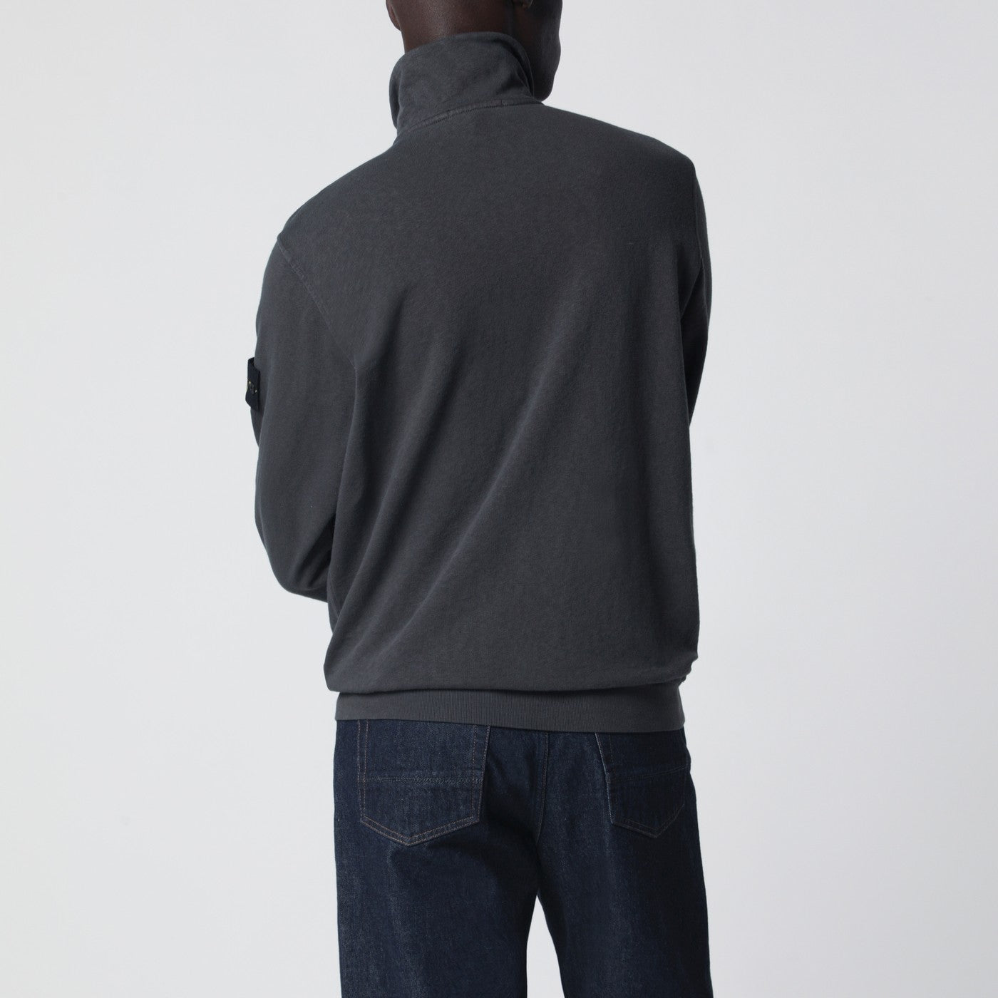 Veste de survêtement zippée grise en molleton de coton