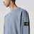 Rundhals-Sweatshirt aus Slub-Baumwolle in Blau