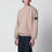 Crewneck sweatshirt with OLD garment-dyed treatment in slub cotton in beige