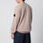 Crewneck sweatshirt with OLD garment-dyed treatment in slub cotton in beige