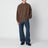 Umber cotton turtleneck sweatshirt