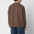 Umber cotton turtleneck sweatshirt