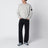 Pearl grey cotton crewneck sweatshirt