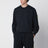 Sweat-shirt col rond bleu marine en coton