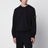 Sweat-shirt col rond noir en coton