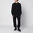Sweat-shirt col rond noir en coton