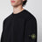 Black cotton crew-neck sweatshirt