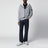 Grey mélange cotton hoodie