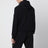 Sweat à capuche noir en coton