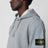 Sweat à capuche en coton gris chiné