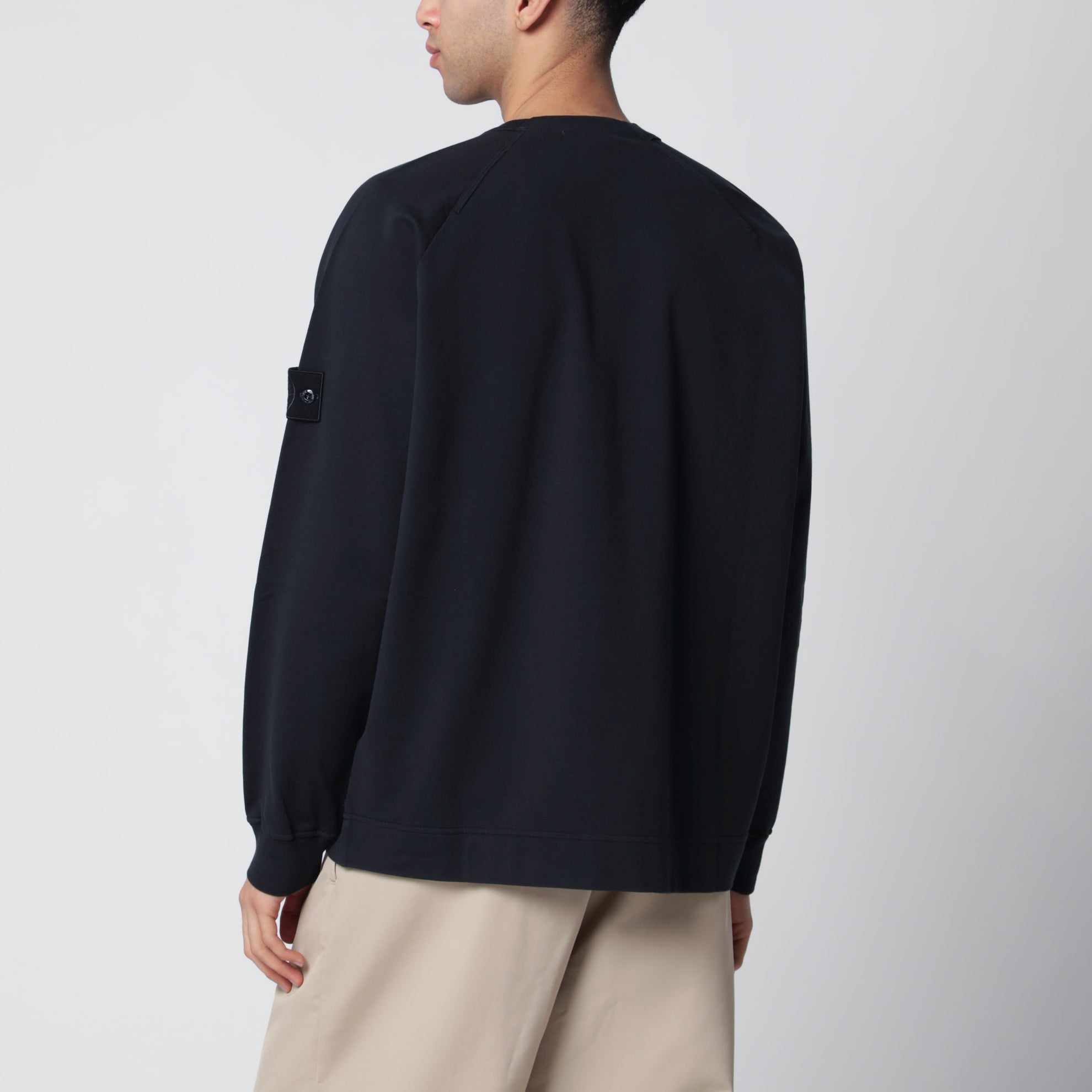 Sweat bleu marine en coton stretch