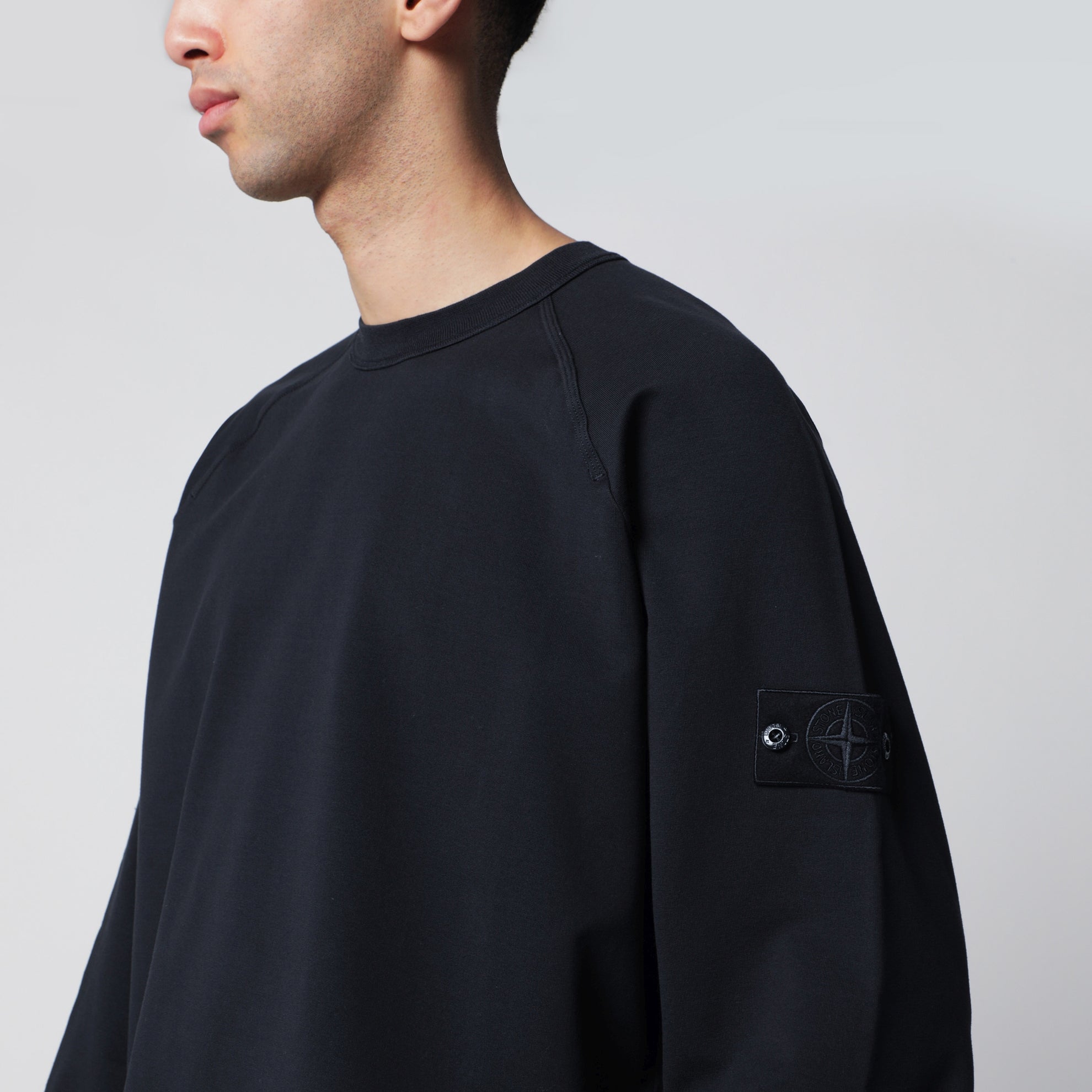 Sweat bleu marine en coton stretch