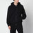 Sweat-shirt zippé noir à coupe classique