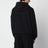 Sweat-shirt zippé noir à coupe classique