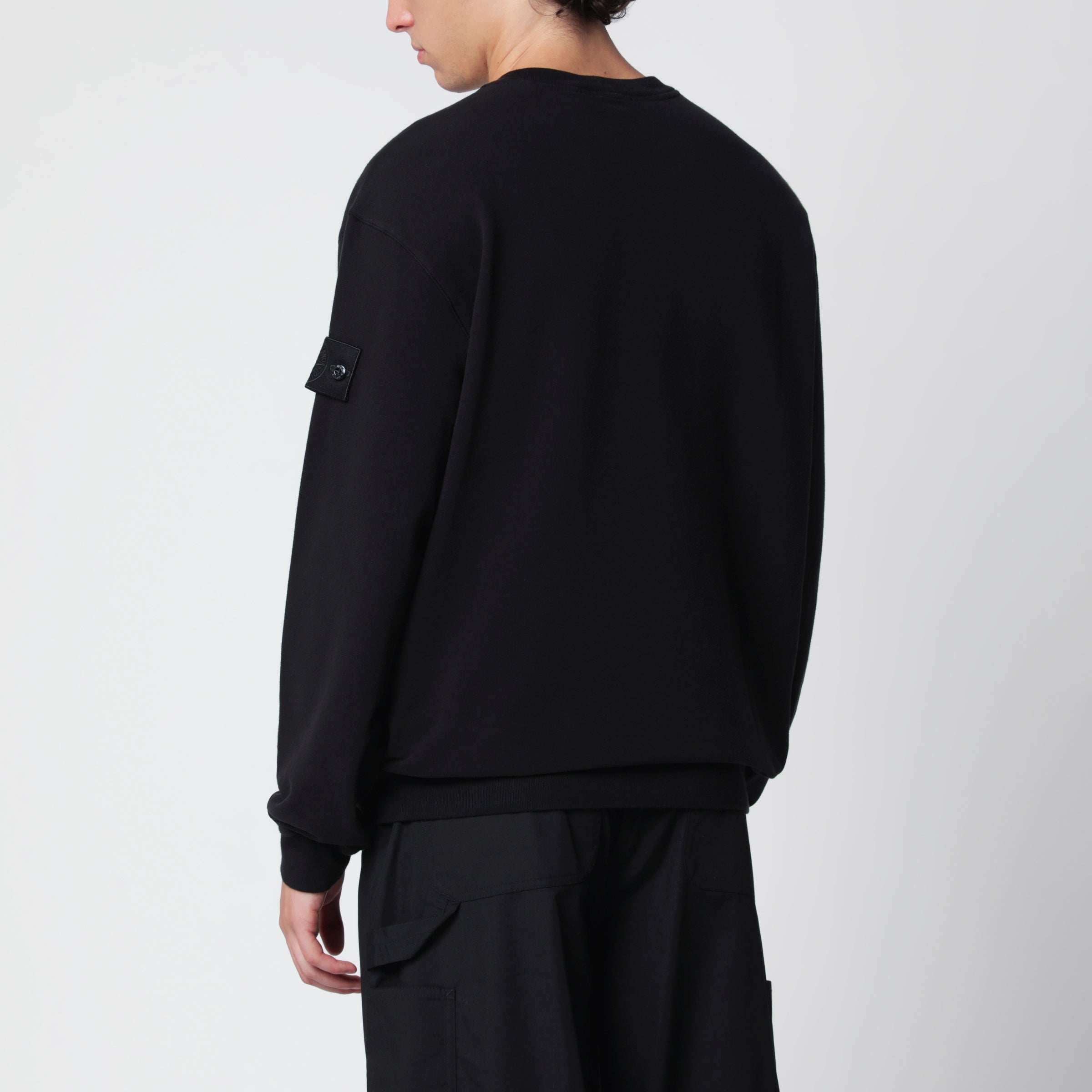 Stone Island Black cotton sweatshirt | TheDoubleF