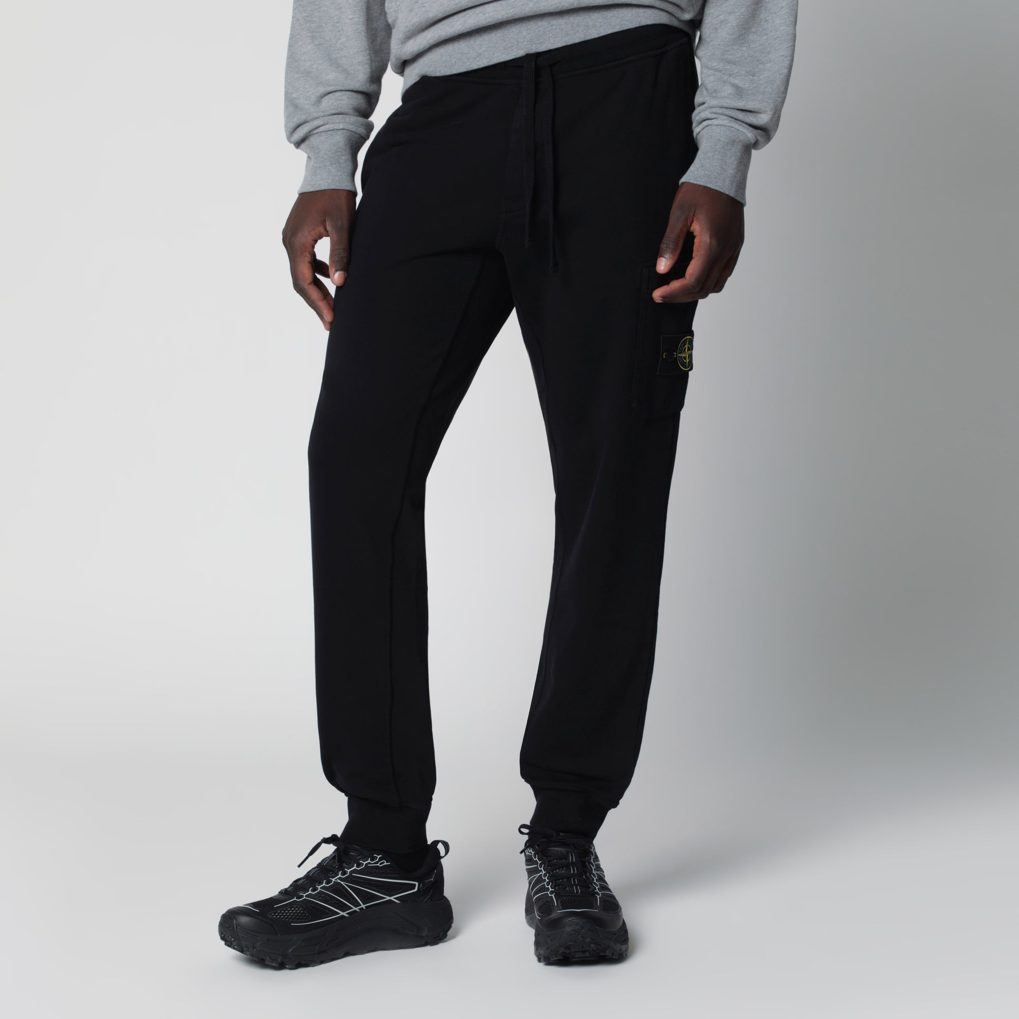 Pantaloni jogging neri in cotone