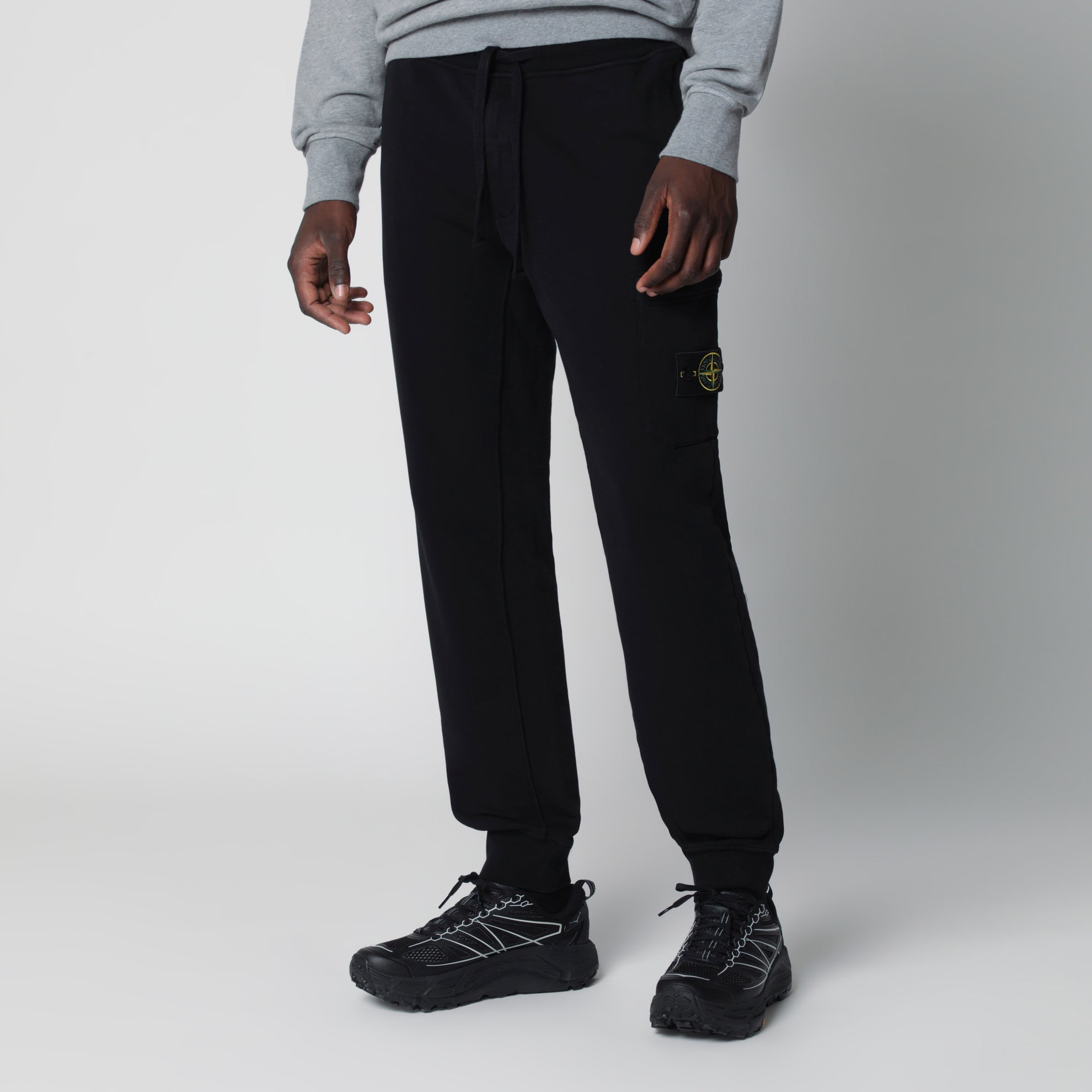 Pantaloni jogging neri in cotone