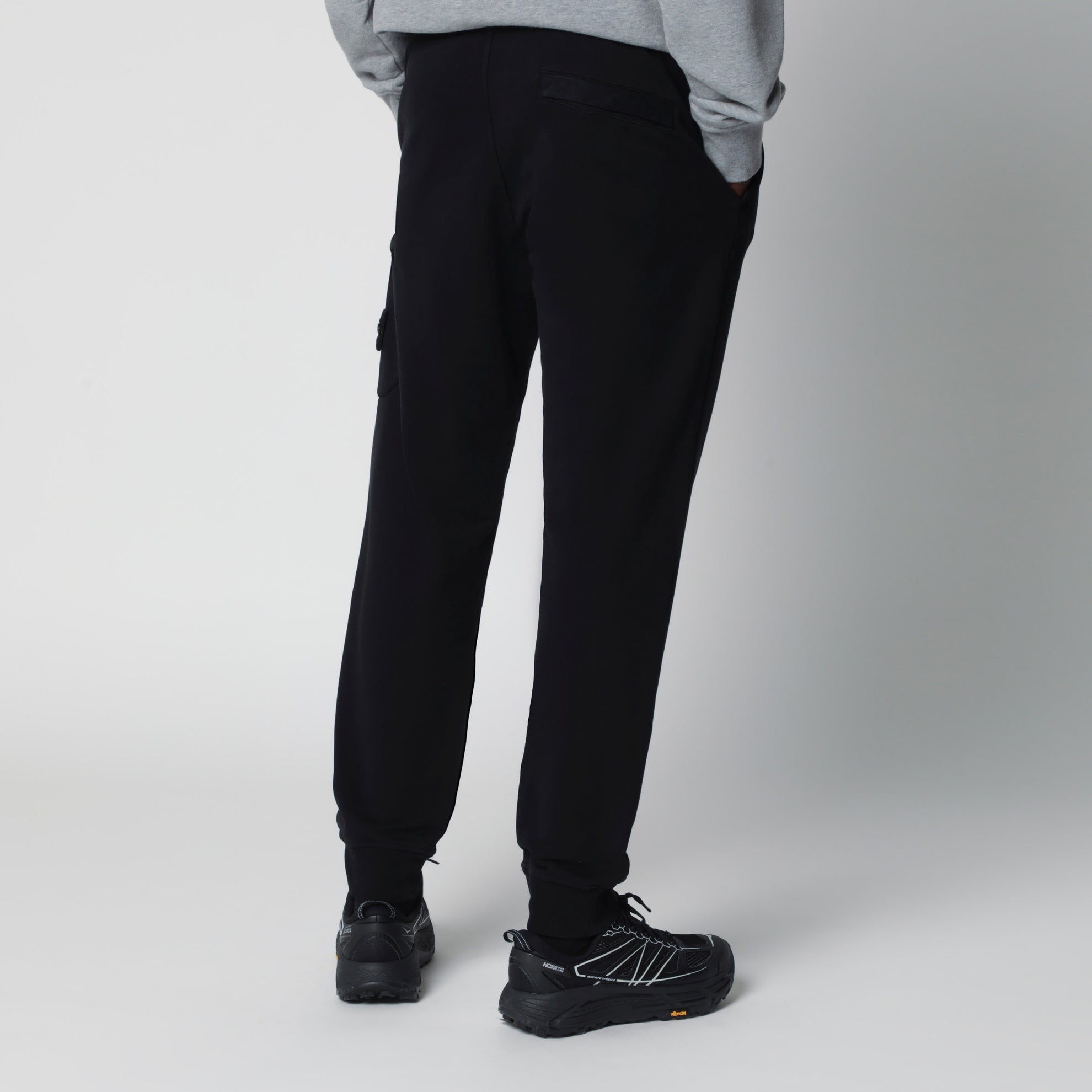 Pantaloni jogging neri in cotone