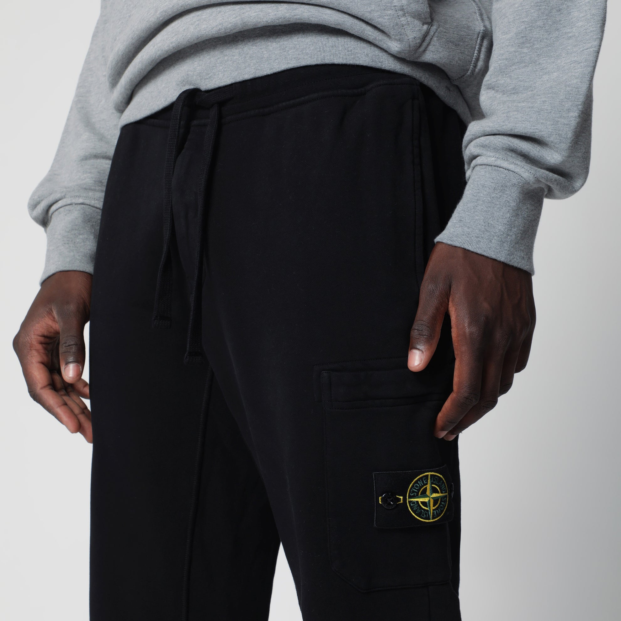 Pantaloni jogging neri in cotone