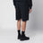 Navy blue jogger shorts in cotton fleece