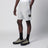 Pearl grey cotton fleece jogger shorts