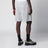 Pearl grey cotton fleece jogger shorts
