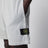 Pearl grey cotton fleece jogger shorts