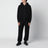 Compass-Badge Tapered Trousers in Black Cotton