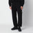 Compass-Badge Tapered Trousers in Black Cotton
