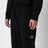 Compass-Badge Tapered Trousers in Black Cotton