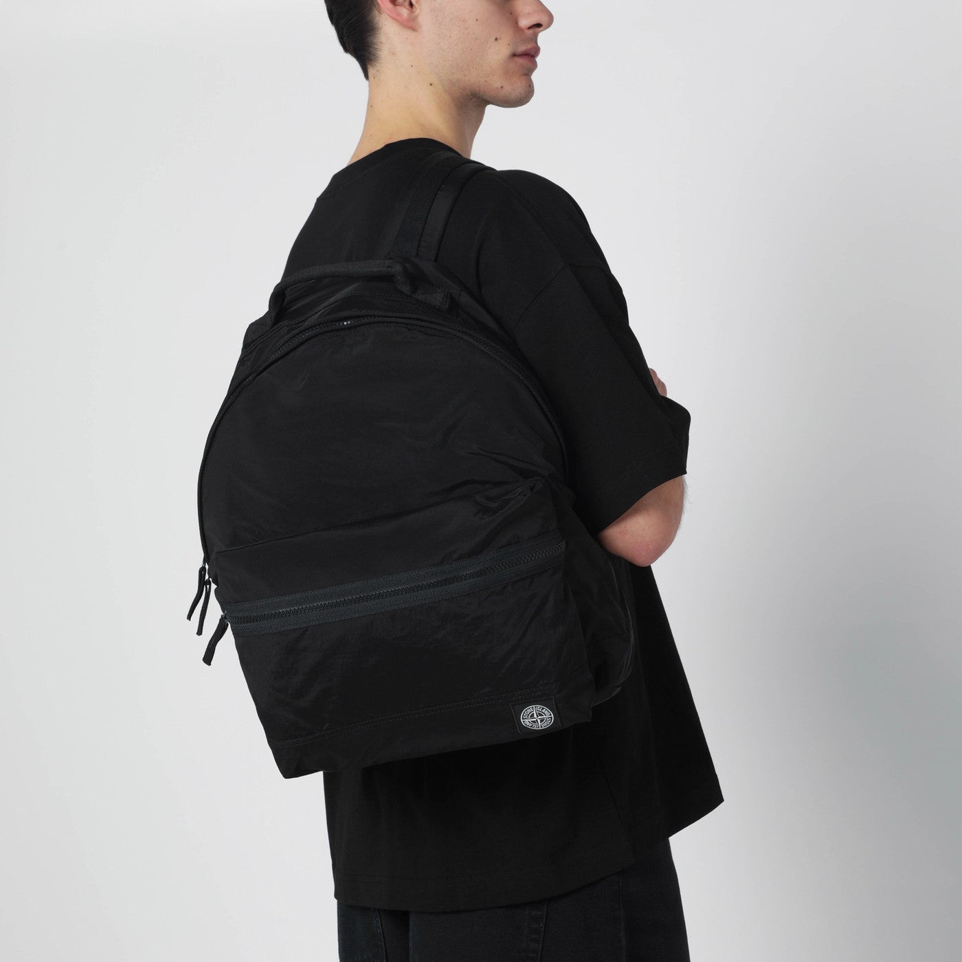 Black Nylon Metal backpack