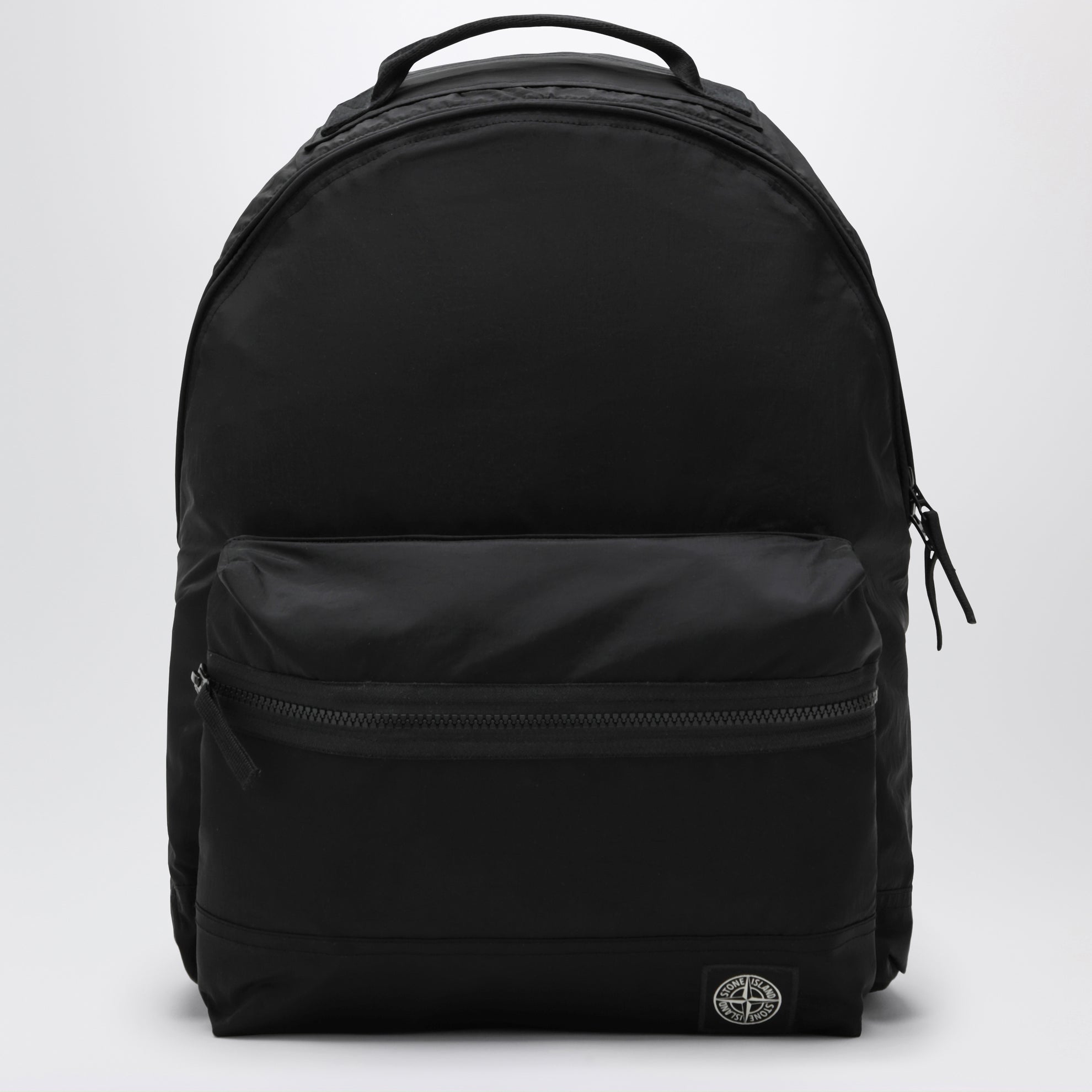 Zaino con patch logo nero in nylon