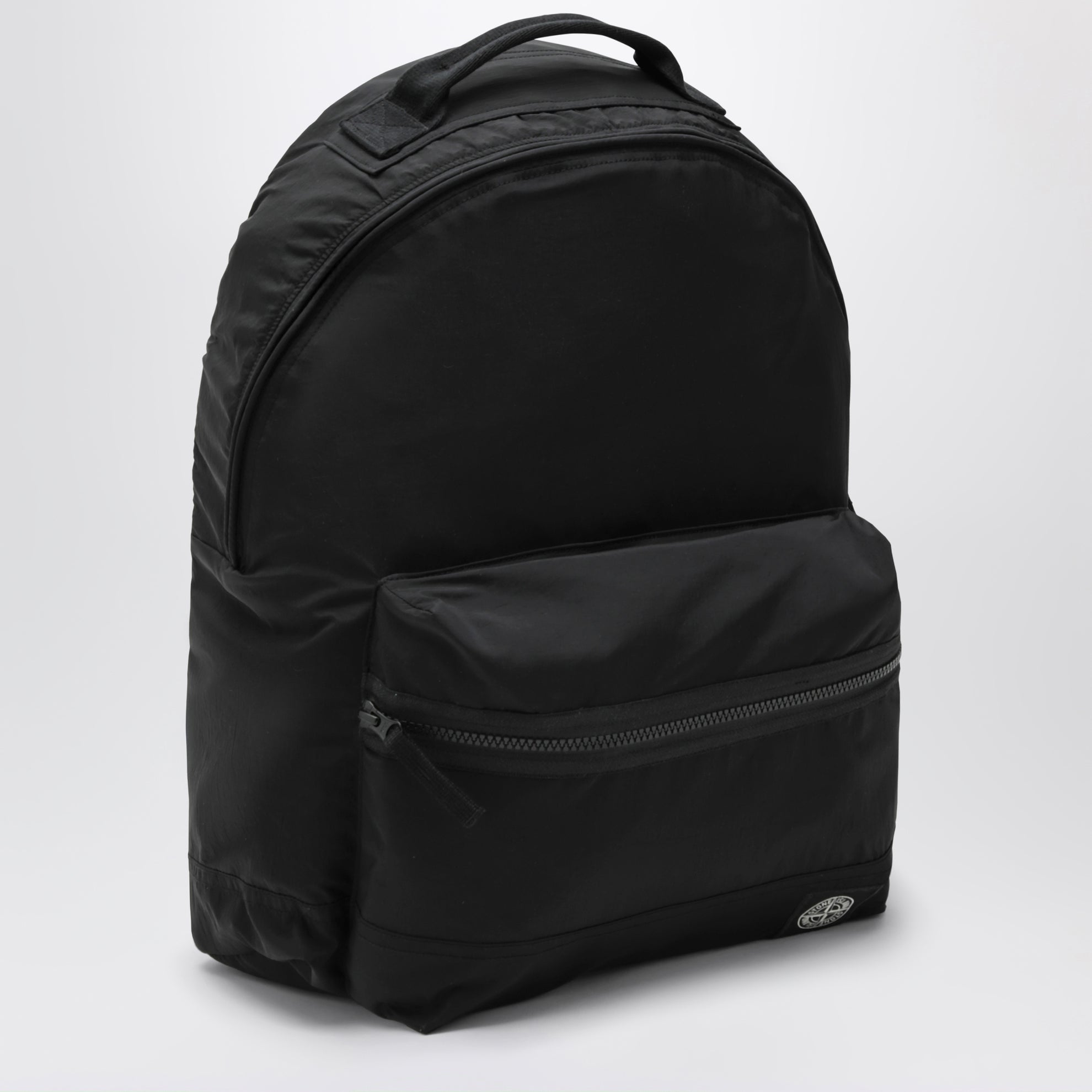 Zaino con patch logo nero in nylon