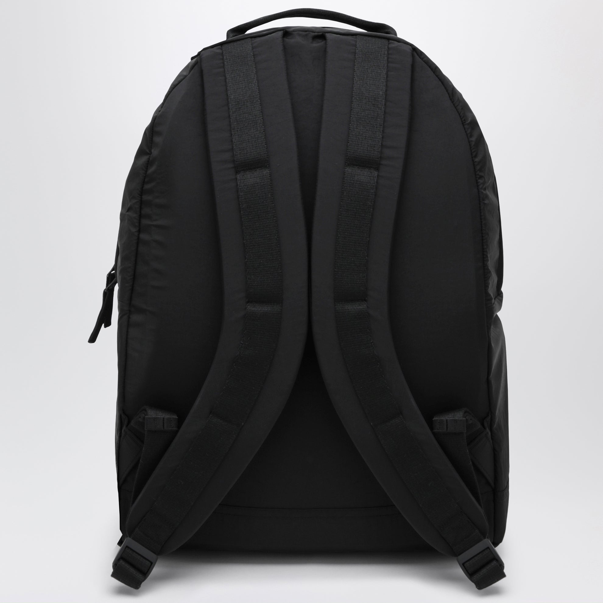 Zaino con patch logo nero in nylon