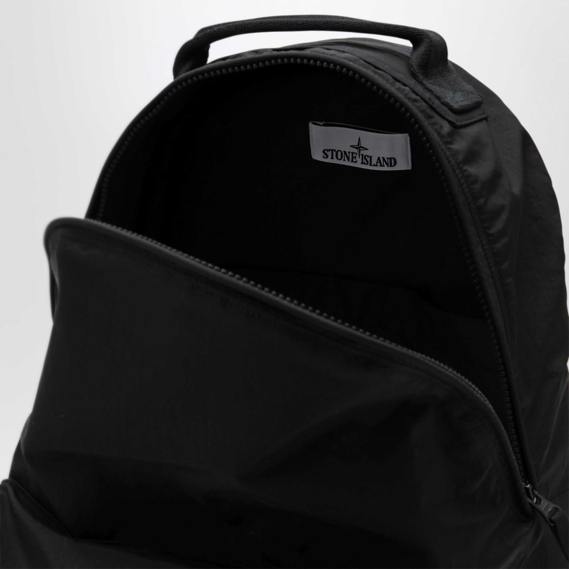 Zaino con patch logo nero in nylon