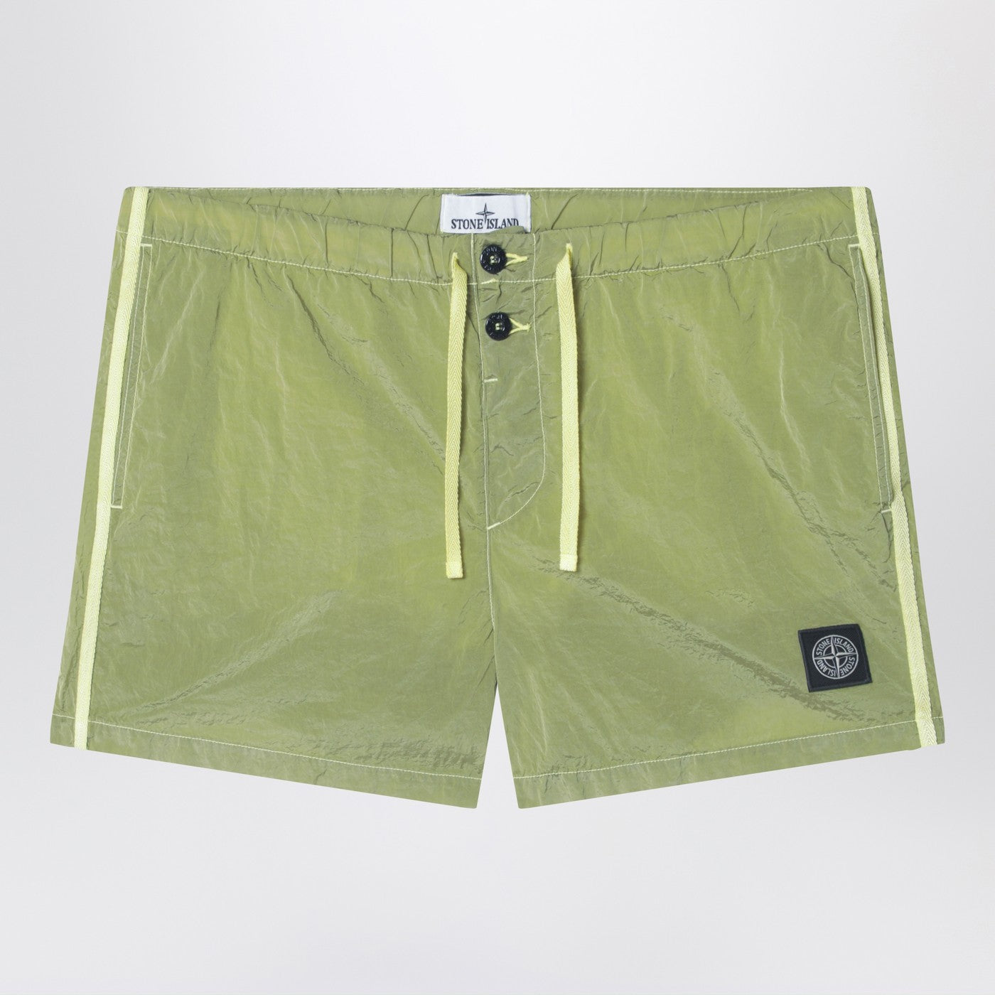 Limefarbene Badeshorts aus Nylon