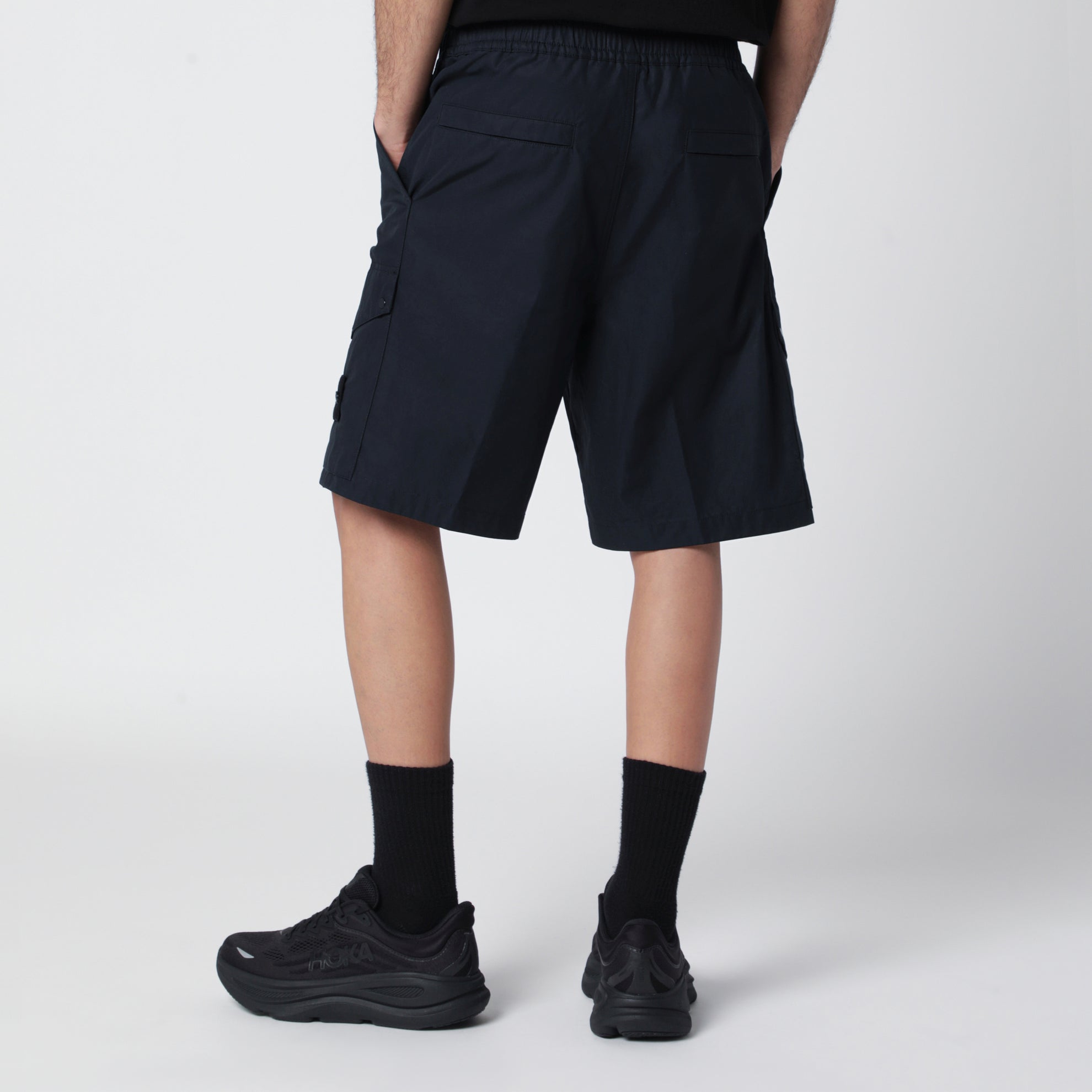 Blue cotton cargo shorts