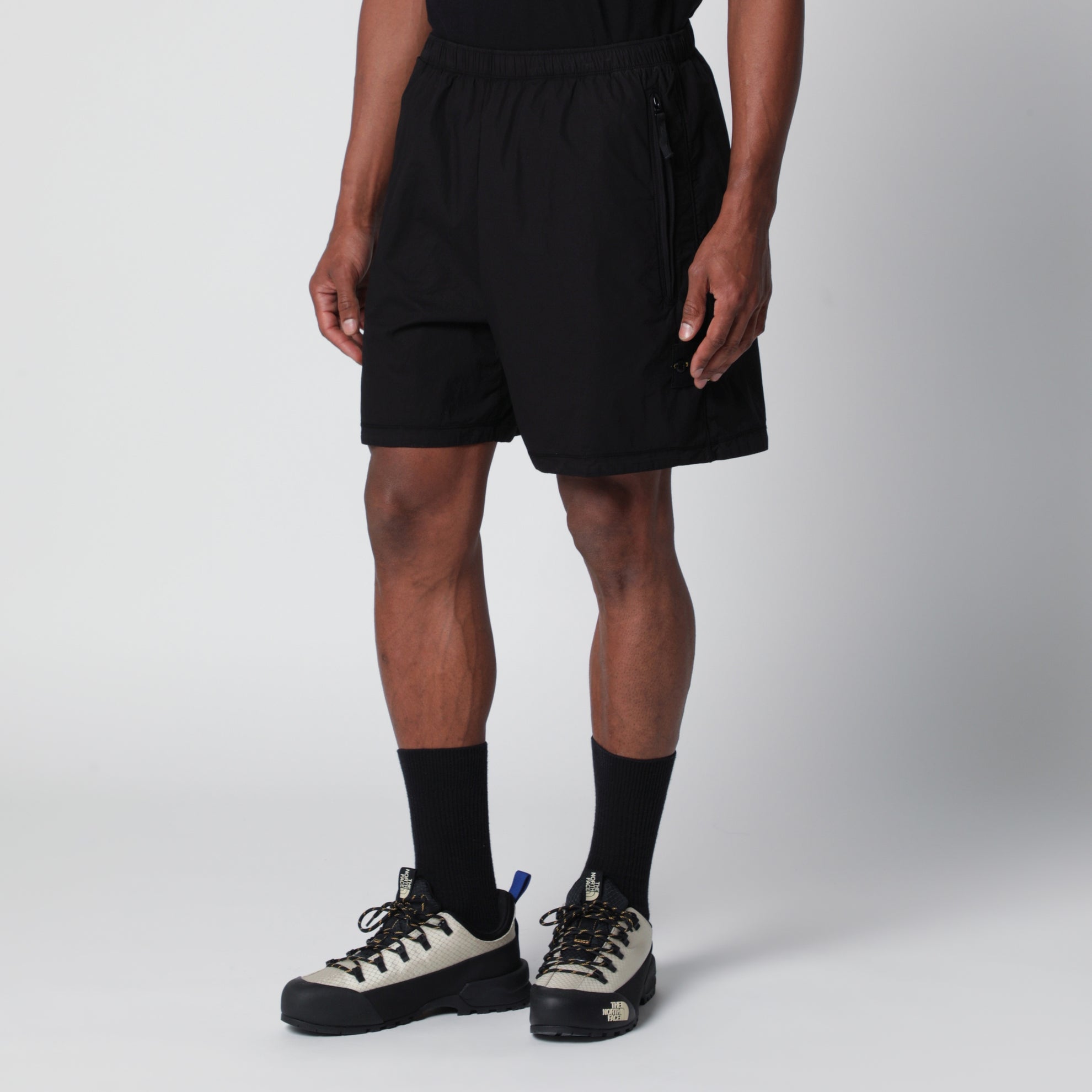 Shorts in tela "Paracadute" nero