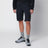 Navy blue stretch cotton cargo shorts