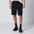 Bermuda cargo nero in tela di cotone