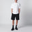 Bermuda cargo nero in tela di cotone