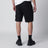 Bermuda cargo nero in tela di cotone