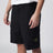 Bermuda cargo nero in tela di cotone
