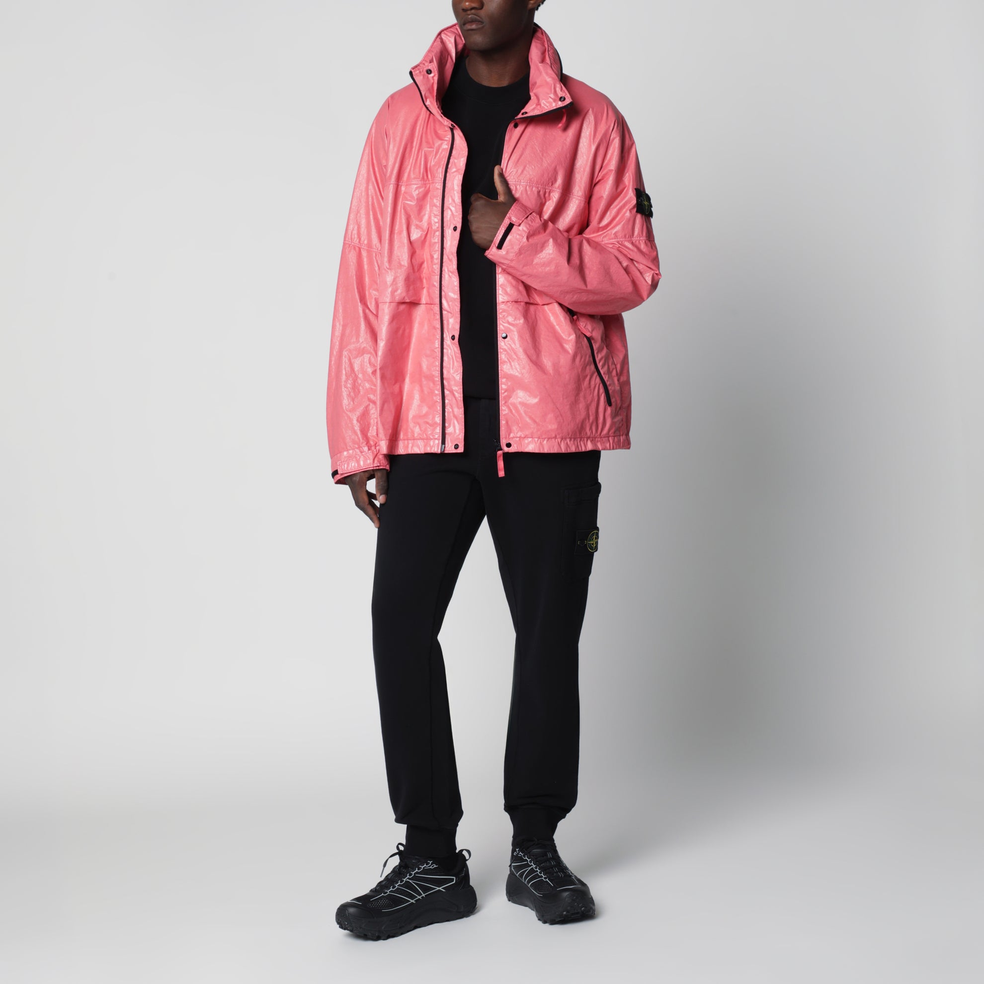 Geranium glossy nylon jacket