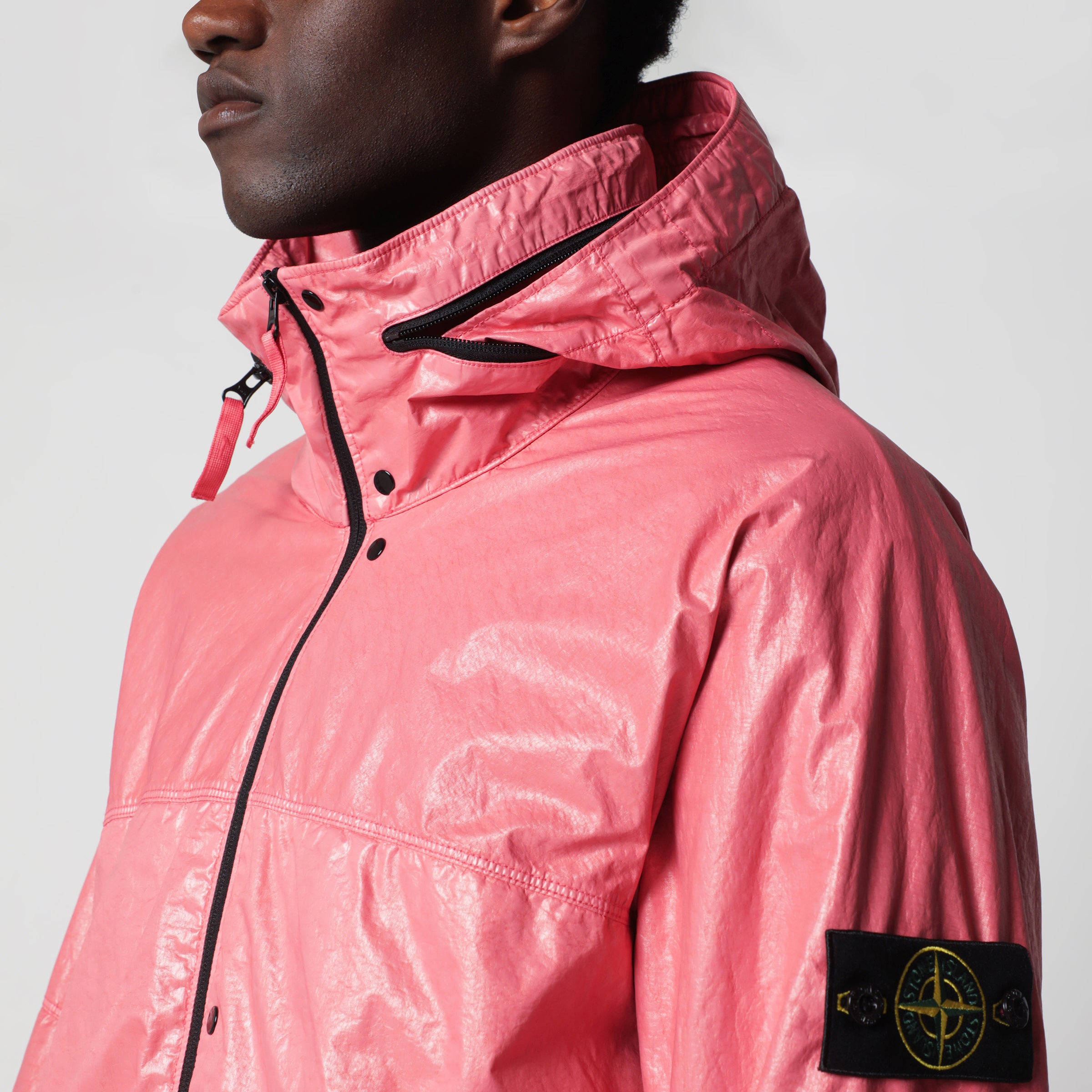 Stone Island Geranium glossy nylon jacket | TheDoubleF
