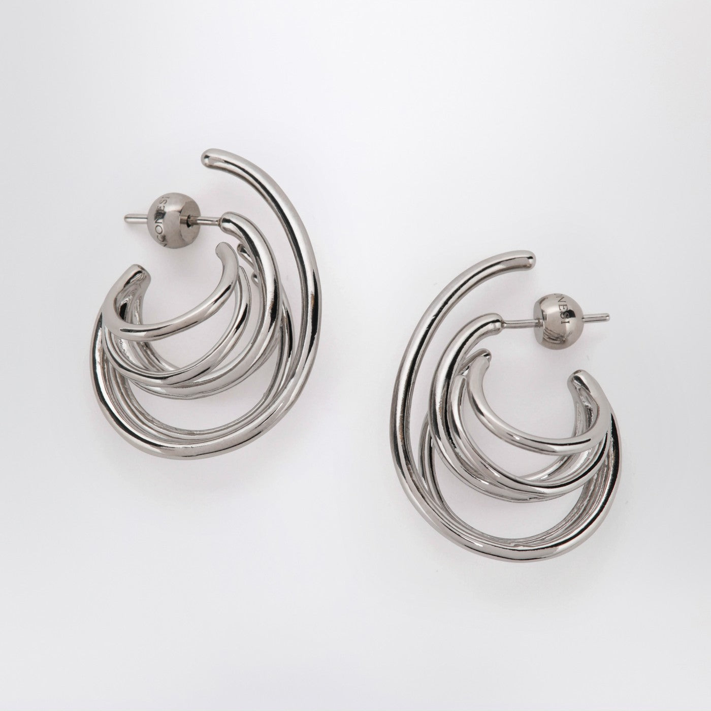 Orecchini circolari argento