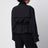 Black cropped belted jacket